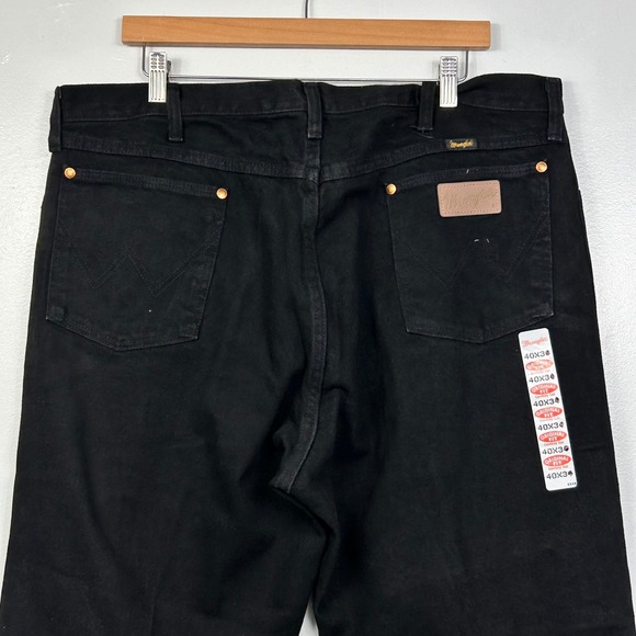 Wrangler Jeans Mens 40x30 Black Cowboy Cut Original Fit Made in USA NWT - Picture 5 of 12